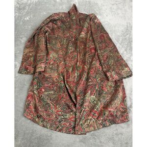 Vintage Y2K Victoria's Secret Women's Long Sleeve Paisley Print Robe One Size